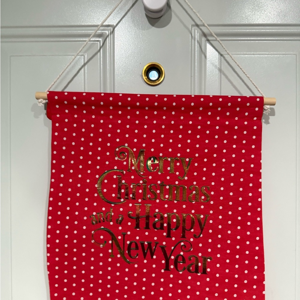 Red Merry Christmas Wall Hanging